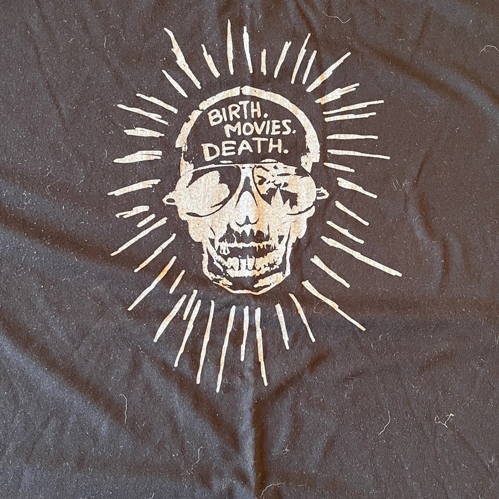 Men's Black Alamo Drafthouse t-shirt, large